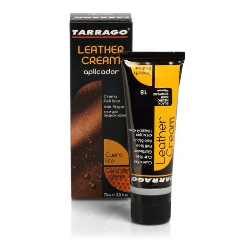 TARRAGO - 018 Крем тюбик с губкой Leather cream, БОЛЬШОЙ, 75мл. (black)